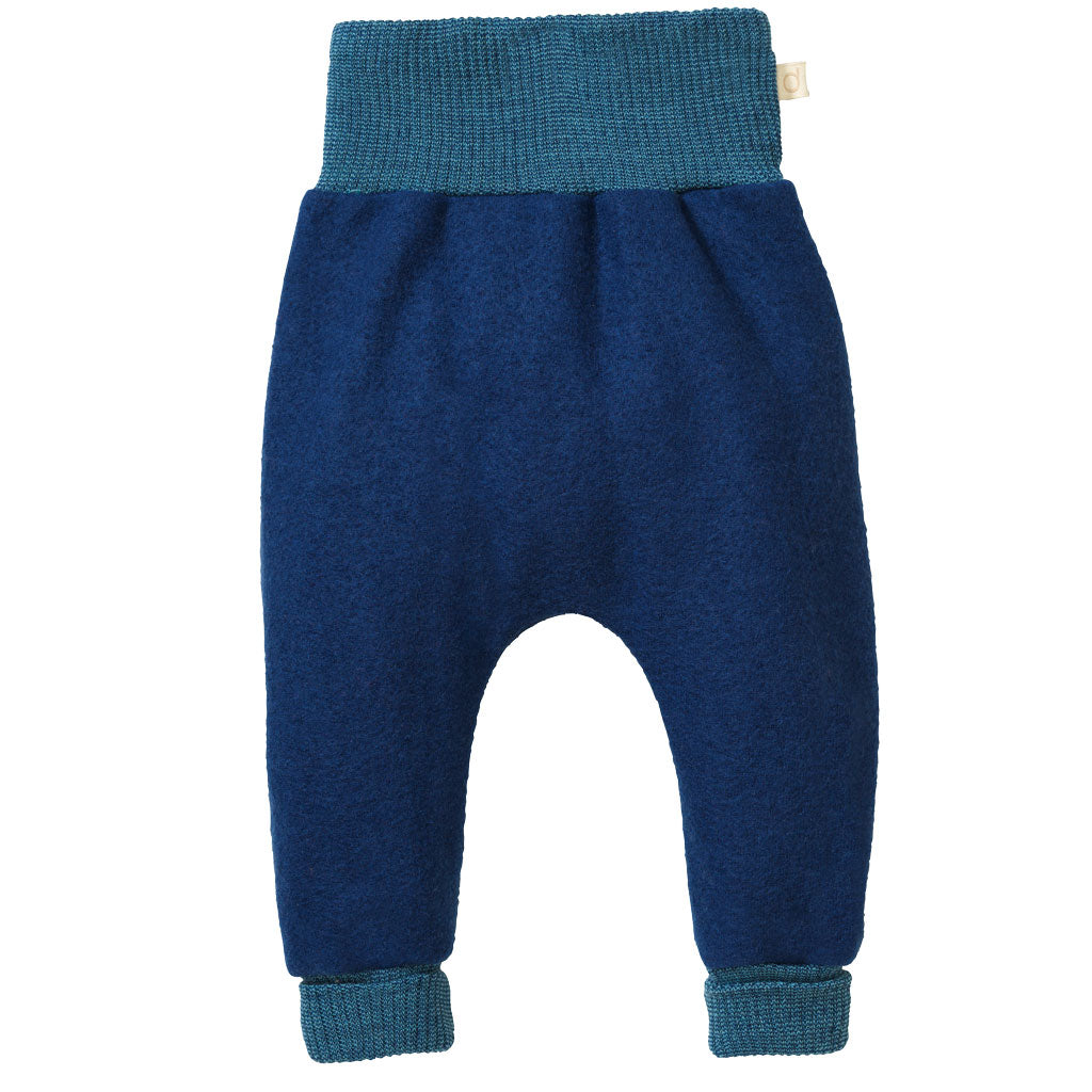 Pantaloni larghi "bloomers" in lana cotta bio (3 mesi - 4 anni) // blu navy